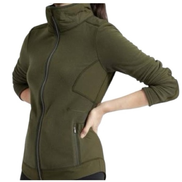 ATHLETA | Women’s Outlander Full Zip Fleece Jacket in Dark Green Size XS - Picture 1 of 8